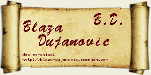 Blaža Dujanović vizit kartica